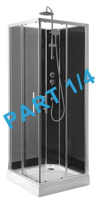 Produktbild von Aqualine ERSATZTEIL GRANVIK Duschkabine 800x800x2180mm, Komponente 1 von 4 Duschwanne, weiß