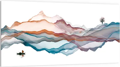 Produktbild von DEQORI Küchenrückwand Glas 100x50 cm 'Berglandschaft' Spritzschutz Bad Rückwand