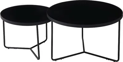 Image de Lot de 2 tables basses Italia ITALIACC noires