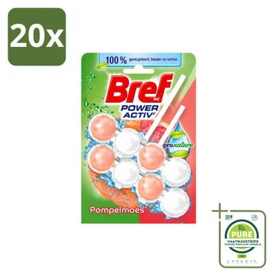 Produktbild von 20 x Bref Pronature Toiletblock Grapefruit 2 x 50 g - Großpackung - 20 Stücke