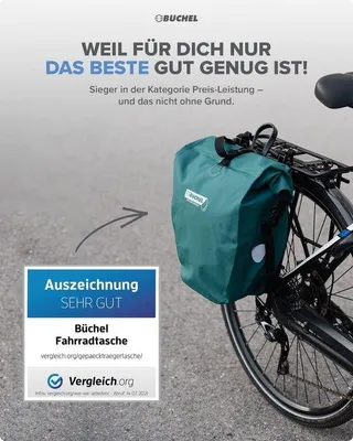 Produktbild von Famanu Fahrradtasche Wasserdicht - Schwarz