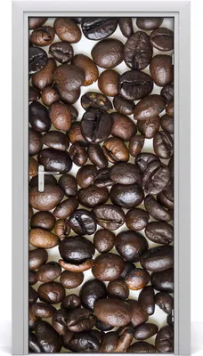 Produktbild von Tulup Türaufkleber 95x205 cm Dekorative Aufkleber Selbstklebend Wasserdichte Tapete Abnehmbar Schlafzimmer Wohnzimmer Wohnkultur - Kaffeebohnen