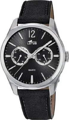 Produktbild von Lotus Herrenuhr Lederarmband schwarz 18374/4 Datum