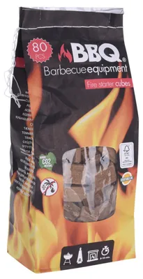 Produktbild von BBQ Collection Anzundwurfel - 80 Stuck - Grillanzunder