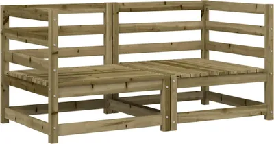 Obrázok produktu pre vidaXL Rohové záhradné pohovky 2 ks 70x70x67 cm impregnované borovicové drevo