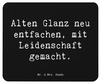 Produktbild von Mr. & Mrs. Panda Mousepad Spruch Polsterin Glanz - Schwarz - Geschenk, Mauspad, laptop, kreative Geschenke, Polsterarbeiten, Berufsprodukte, Berufsliebe, Mouse Pad, Beruf