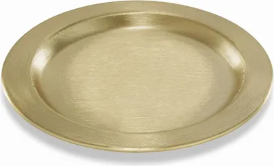 Produktbild von INNA-GLAS Kerzenuntersetzer Gregoria aus Metall, für Kerzen Ø7-8cm Gold, Ø11,5cm - Kerzenteller