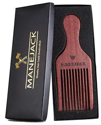 Produktbild von Holz Bartkamm für Männer - Stylingkamm für Afro-Haar