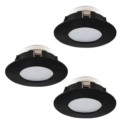 Produktbild von Eglo 900744 PINEDA LED 3-fach Außen-Spotleuchte 3x4,9W Ø78mm Schwarz warmweiss IP44