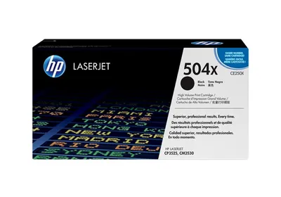 Produktbild von HP 504X, 10500 Seiten, Laser, HP, 10 - 30 °C, 10 - 80%, -20 - 40 °C