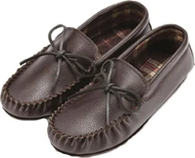 Produktbild von Eastern Counties Leather - Herren/Damen Uni Mokassin-Hausschuhe, gefüttert EL180 (37 EU) (Dunkelbraun)
