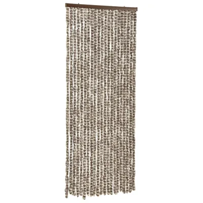 Produktbild von Fliegenvorhang Taupe und Weiß 100x230 cm Chenille