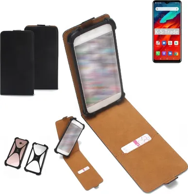 Produktbild von K-S-Trade Handyhülle Schutzhülle kompatibel mit Blackview A80 Pro Hülle Case Cover Flip Style Bumper schwarz 1x