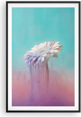 Produktbild von Gerahmtes Poster - Schwarzer Rahmen - Modern Grafik Blume - 61x91,5 cm - Wand Bild - Wanddeko - Wandbilder - Kunstposter - Wandposter - Bilderrahmen - Bilder - Kunstdruck - P2BPA61x91-4534