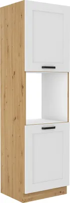 Obrázek produktu pro Kondela Skříňka na vestavnou troubu Lula 60 DP-210 2F - bílá / dub artisan