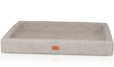 Produktbild von Knuffelwuff orthopädisches Hundebett Austin aus Kunstleder M-L 85 x 65cm Grau