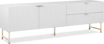 Produktbild von Homestyle4u TV-Board Lowboard Sideboard TV-Schrank Fernsehschrank Weiß Holz Massiv Schubladen