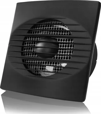 Produktbild von Dospel | Badlüfter - Wandlüfter - Ventilator Ø 100 mm - Schwarz - Energiesparend - Geräuscharm - Hohe Luftförderleistung