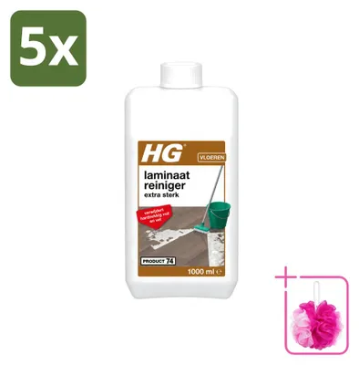 Produktbild von 5 x HG Laminaat-, Vinyl- & PVC-Reiniger Extra Sterk - 1 l - Sparpackung - 5 Stücke