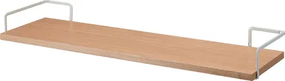 Zdjęcie produktu dla Yamazaki Półka ścienna Półka łazienkowa Półka łazienkowa Półka wisząca Drewno i biel Nowoczesna 76x20cm Tower 03833