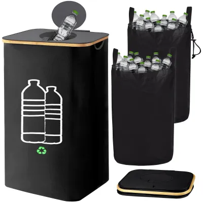 Flaschensammler 100 l, 41x33x70 cm, mit 2 Innenfächern, wasserdicht