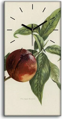 Produktbild von Leinwand Wanduhr Wandkunst Uhr Quarz 30x60 Gemälde Obst Zweig Blätter Kunst - schwarze Hände