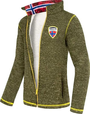 Zdjęcie produktu dla Kurtka polarowa Nebulus z pluszowym futerkiem LAGONDA men, ciepła kurtka polarowa, z długim zamkiem błyskawicznym, P5512 - men, zielony, M