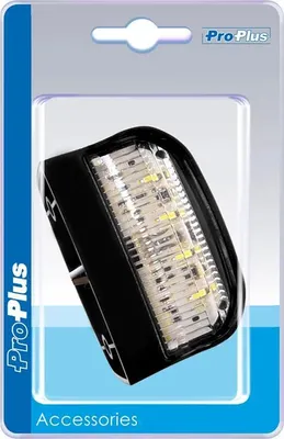 Productafbeelding van Kentekenverlichting 12/24V, 70x42mm, LED, 2-polig, voor type 343871/72, verpakt in blisterverpakking