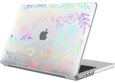 Image de Coque pour MacBook Pro 16 Pouces M5 M4 M3 M2 M1 Pro/Max 2026 2024 2023 2021, Protection Rigide Motif Plante Brillante