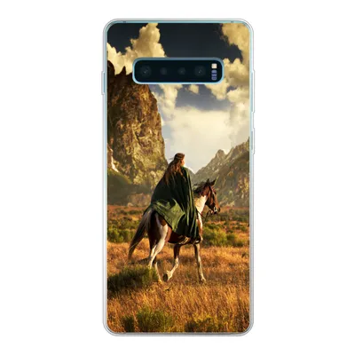 Produktbild von MuchoWow® Handyhülle Schutzhülle Hülle für Samsung Galaxy S10 Lite Pferd - Reiter - Natur Silikon Softcase Handy Hülle - Schutz