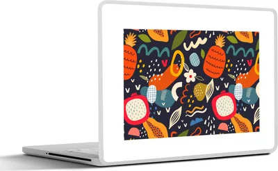 Produktbild von MuchoWow® Laptop Aufkleber Sticker Cover Ananas - Obst - Blume - Birne 32.5x23.5 cm - Sticker für Laptop - Selbstklebend