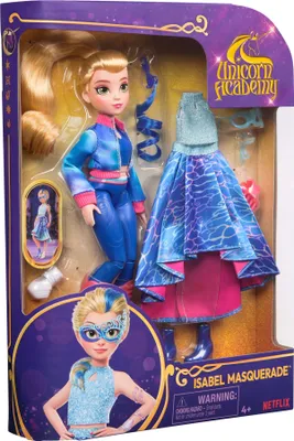 Produktbild von Unicorn Academy Isabel Deluxe Masquerade, Modepuppe, Weiblich, 4 Jahr(e), 240 mm, 320 g, Mehrfarbig