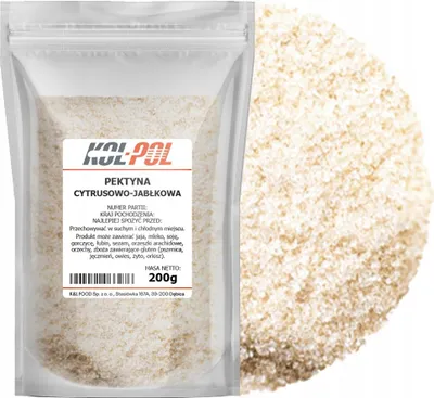 Zdjęcie produktu dla PEKTYNA DO DŻEMÓW 200g Cytrusowa amidowana zagęstnik do przetworów Kol-Pol