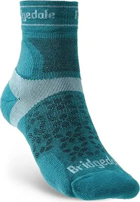 Produktbild von Bridgedale Trail Run UltraLight T2 Merino Sport 3/4 Crew Women's Farbe: teal / Bekleidung Größe: S