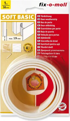 Produktbild von Suki Türdichtung, selbstklebend, weiß, 1 m x 38 mm