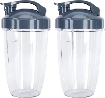 Image de 24oz Transparent Blender Cup Container Set Couvercle de remplacement f��r Juicer 600 W/900 W