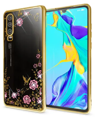 Image de Housse de téléphone portable NALIA pour Huawei P30, motif floral aspect métal Cover Case