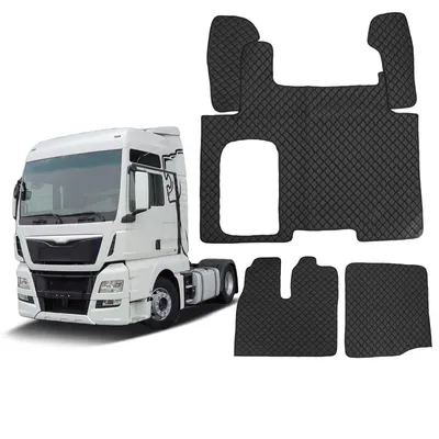 Immagine prodotto di Tappetini per camion MAN TGX 2010-2017 Rivestimento in pelle ecologica Automatico Nero