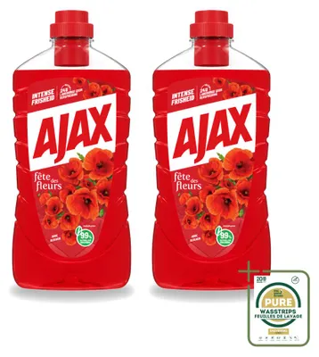 Produktbild von 2 x Ajax Fête des Fleurs Allesreiniger - Rote Blumen - 1000 ml - Vorratspackung - 2 Stücke