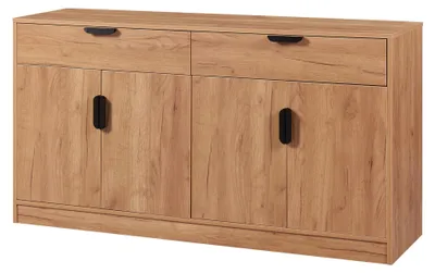Obrázok produktu pre Komoda „Varkaus“ 75 x 140 x 40 cm, MDF v dubovom vzhľade