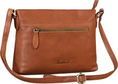 Produktbild von Benthill Damen Handtasche aus Echt-Leder - Schultertasche aus Rindsleder - Tasche mit Reißverschluss - Vintage Ledertasche / Umhängetasche