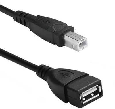 Produktbild von USB-Adapterkabel von Buchse zu Stecker für Drucker, Scanner und Faxgerät - 1 Meter Länge
