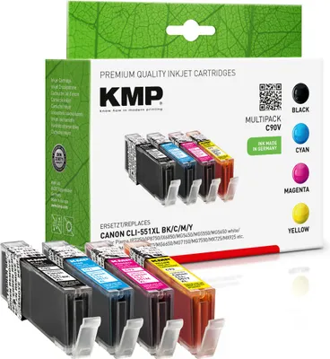 Produktbild von KMP C90V Vorteilspack kompatibel mit CLI-551 BK/C/M/Y