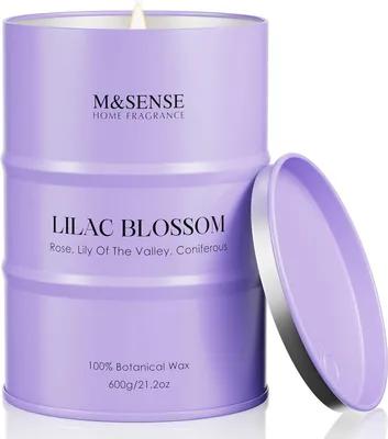 Produktbild von Duftkerze 600 g, Soja- und Palmwachs, 120 Stunden Brenndauer, Lilac Blossom, für Entspannung