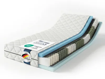 Produktbild von MSS e.K. MEDIC Spring - 2-in-1 Wendematratze - 90 x 200 cm | Härtegrad H2 & H3 | Taschenfederkernmatratze