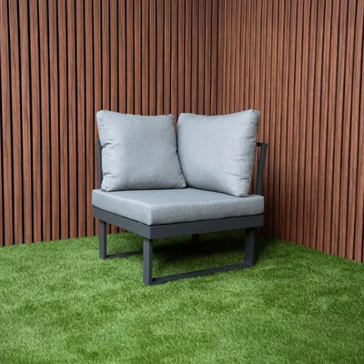 Produktbild von Eckelement für Gartenlounge multifunktional Aluminium/Holz – 35130H-2
