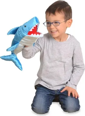 Image de Fiesta Crafts Marionnette de requin - Marionnette de jouet éducatif