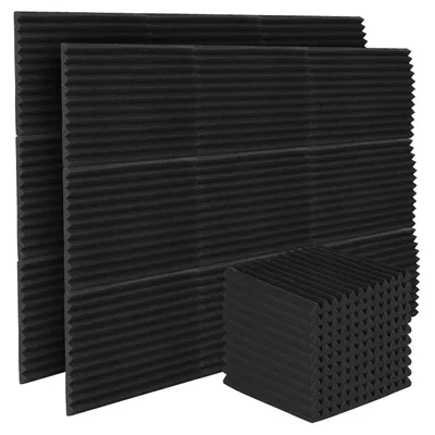 Immagine prodotto di Triangolo Yakimz - circa 30 cm x 30 cm / 2,5 cm - Colore: nero - Fonoassorbente con profilo triangolare, lamelle in schiuma acustica Isolamento acustico in schiuma acustica piramide