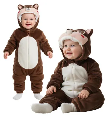 Zdjęcie produktu dla Piżama Onesie Kostium Przebranie Śpiochy Wiewiórka Niemowlę 70: 50-65 cm
