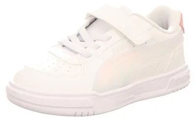 Produktbild von Puma Kinder-Mädchen-Sneaker-Slipper-Klettschuh Caven III Holo 2.0 AC+ In Weiß-Mehrfarbig, Farbe:weiß, EU Größe:27
